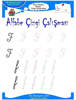 Çocuklar İçin Sesler Çizgi Çalışmaları Çalışma Sayfaları 